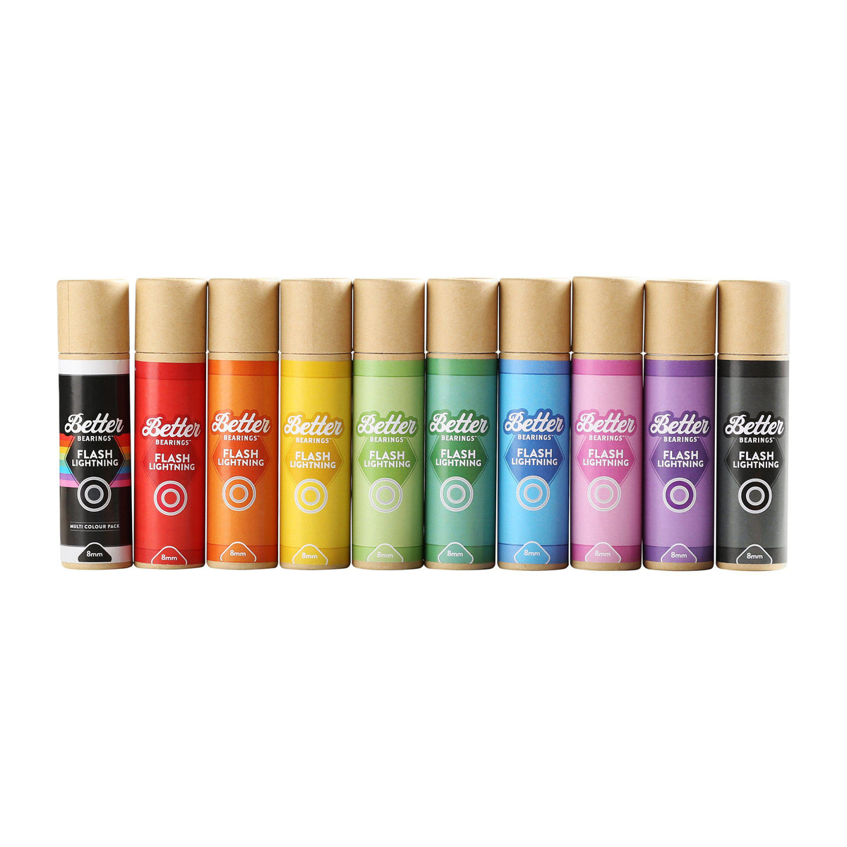 Ceramic Roller Skate Bearings ABEC 7 - 10 colors - Better Bearings - Flash Lightning