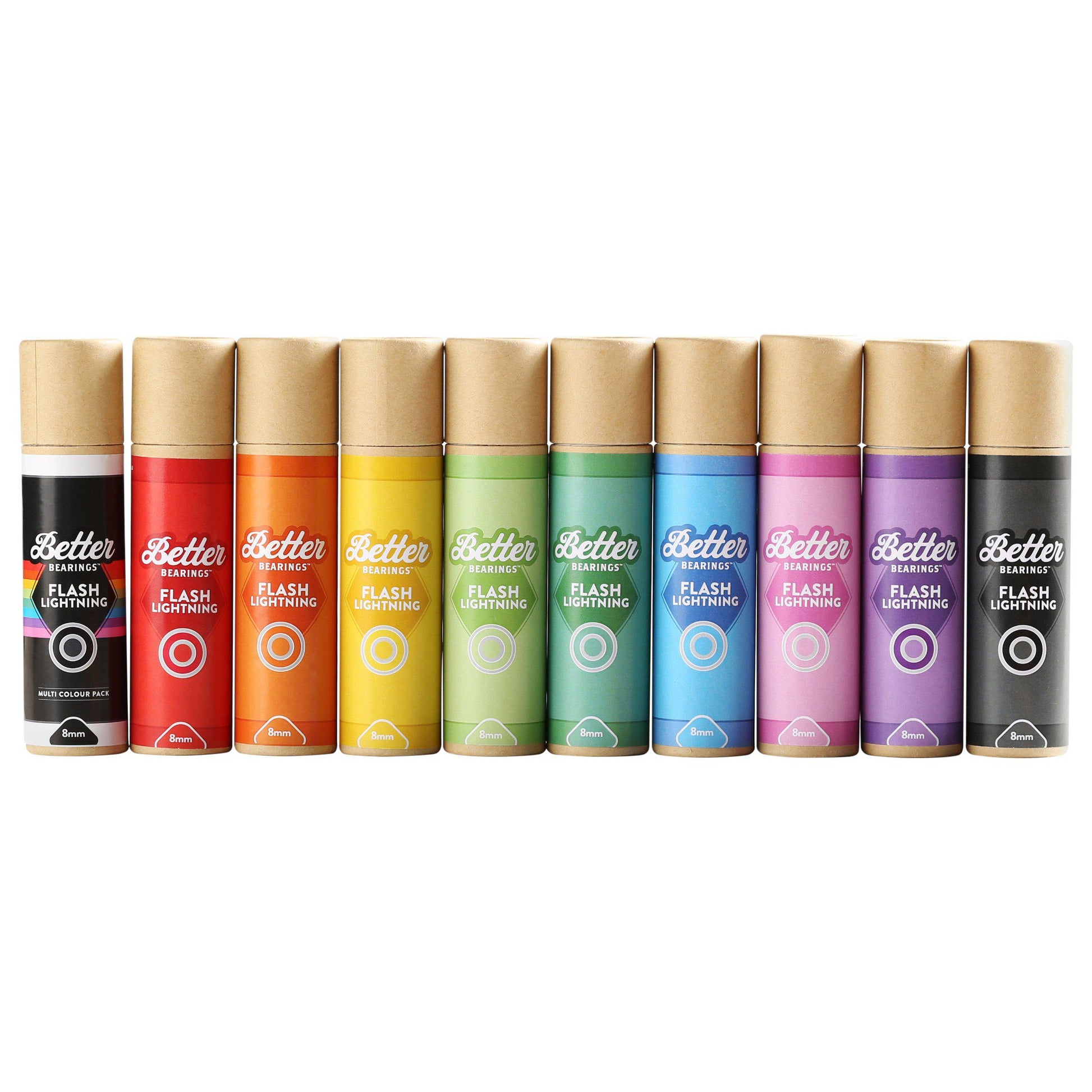 FLASH LIGHTNING CERAMICS (16pk), Roller Skate Ceramic Bearings - Better Bearings