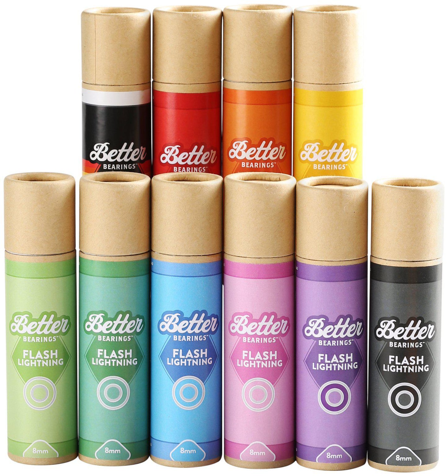 Ceramic Roller Skate Bearings ABEC 7 - 10 colors - Better Bearings - Flash Lightning