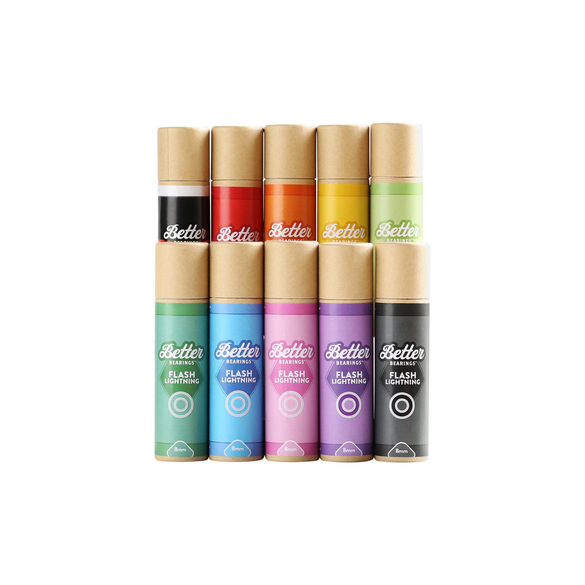 Ceramic Skateboard Bearings ABEC 7 - 10 colors - Better Bearings - Flash Lightning