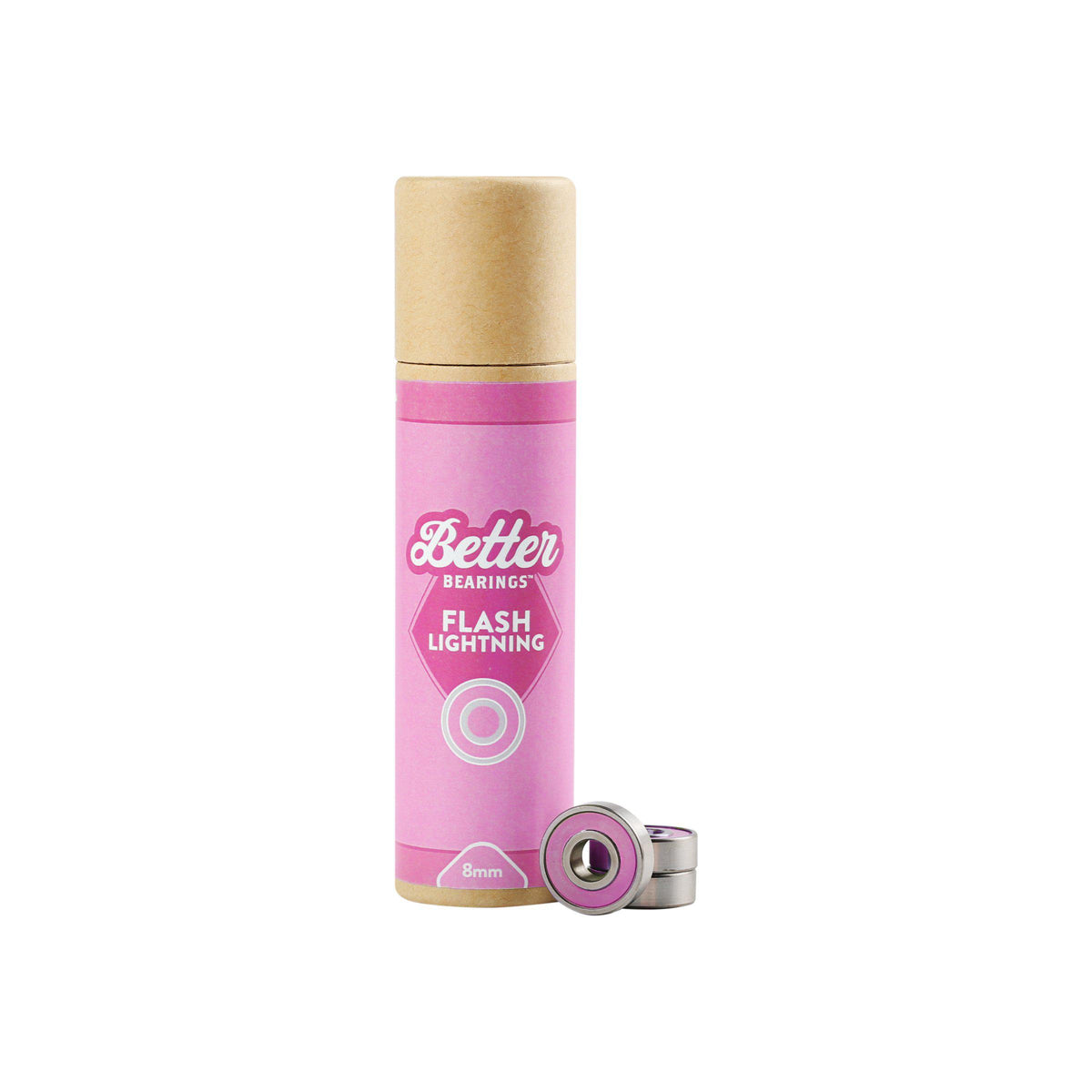 Ceramic Skateboard Bearings ABEC 7 - pink - Better Bearings - Flash Lightning