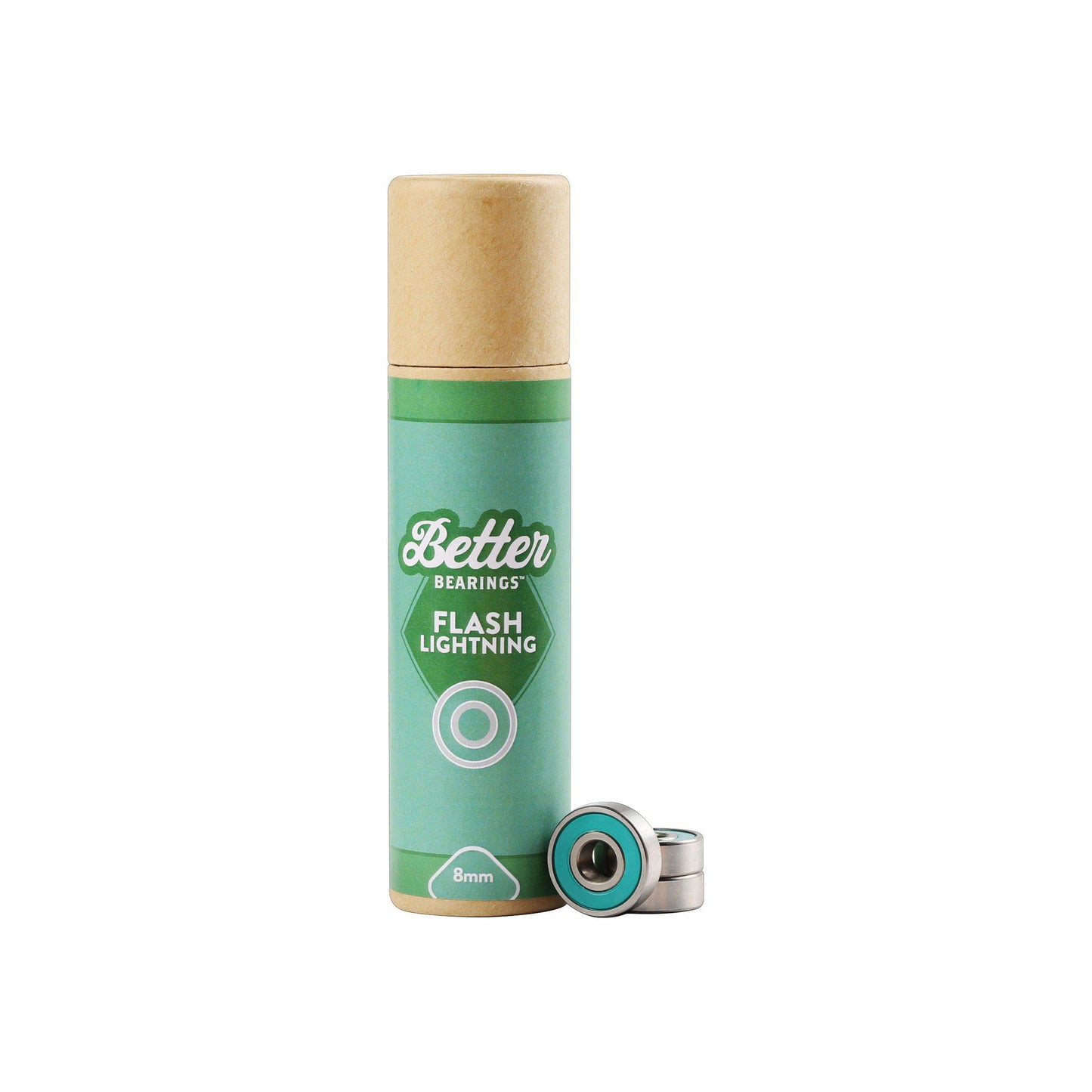 Ceramic Skateboard Bearings ABEC 7 - Teal - Better Bearings - Flash Lightning