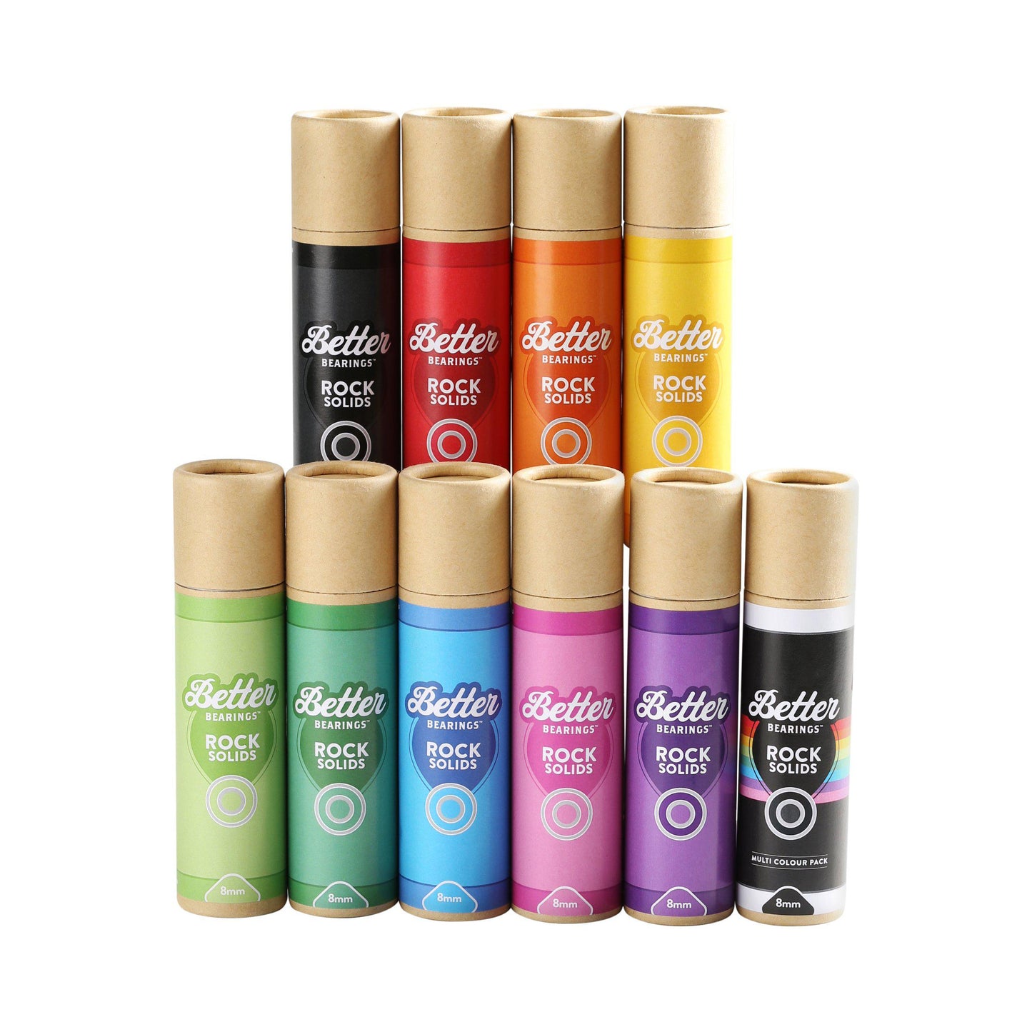 Skateboard Bearings -10 colours - Better Bearings Rock Solids