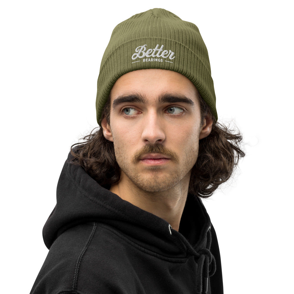 Organic Ribbed Better Bearings Beanie