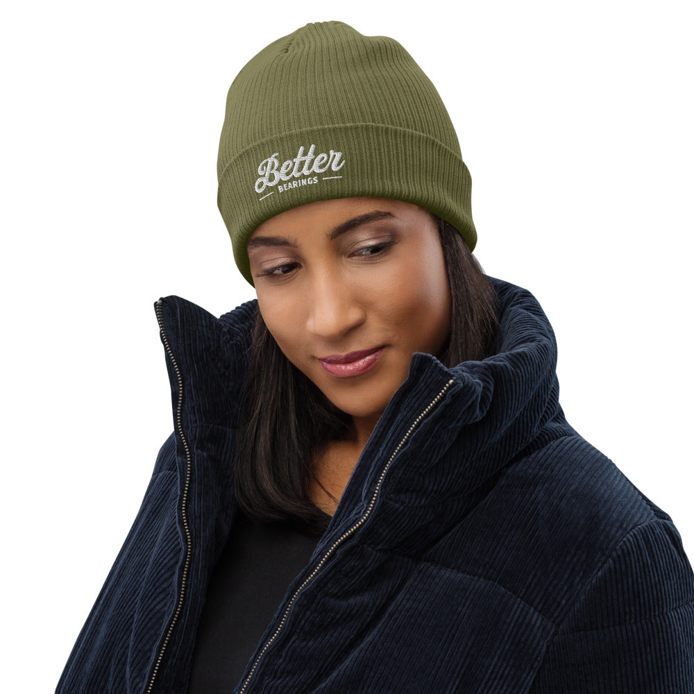 Organic Ribbed Better Bearings Beanie