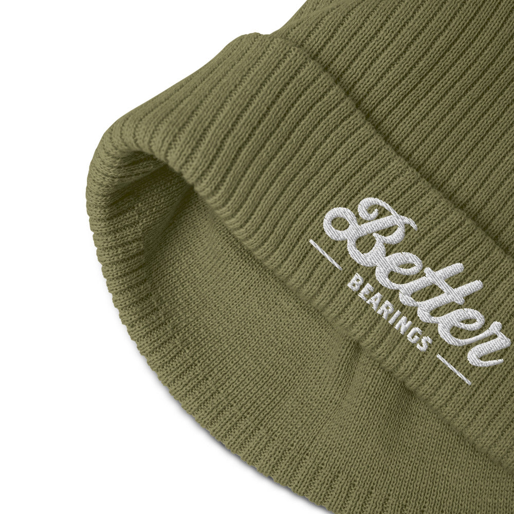 Organic Ribbed Better Bearings Beanie